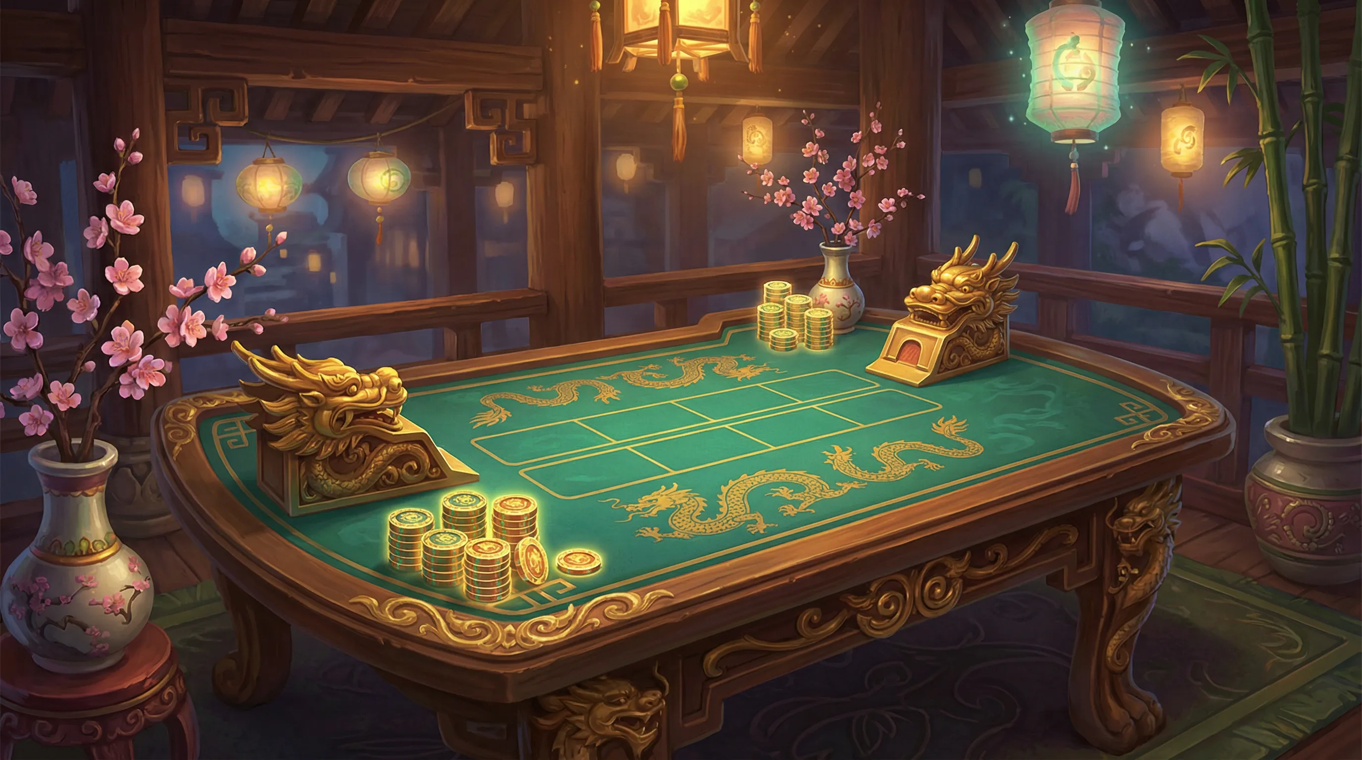 Mesa de bacará elegante no cassino online cncbet